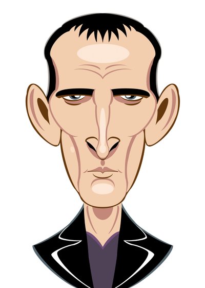 Christopher Eccleston as Doctor Who - caricature by Neale Osborne